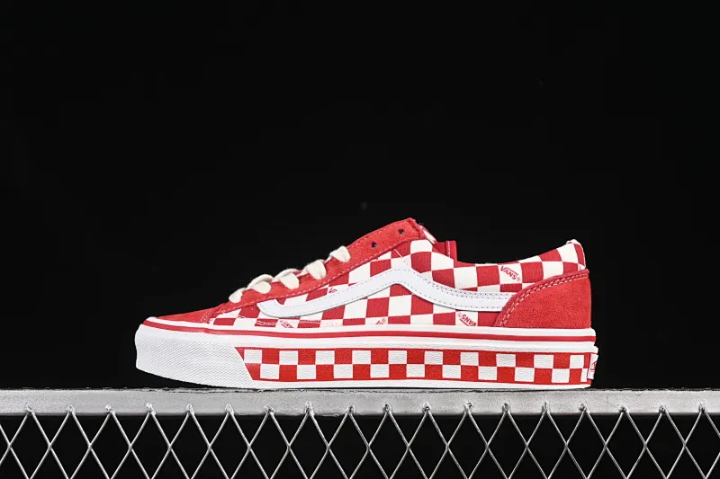 All categories Vans Vans series Vans Low Vans low top Vans Old Skool 36 LX-BMX official new style white and red checkerboard casual canvas shoes VN000D57ERM